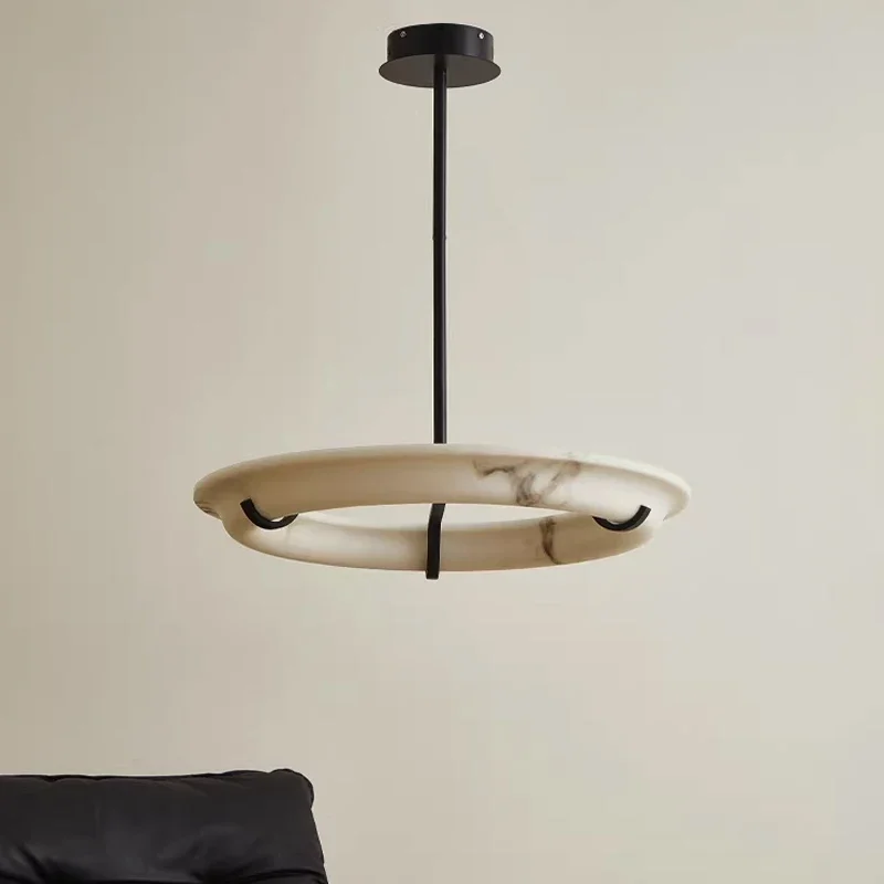 Modern Imitation Marble Pendant Light Retro Wabi Sabi Style Home Pendant Light Living Room Dining Room Bedroom Ceiling Lamp