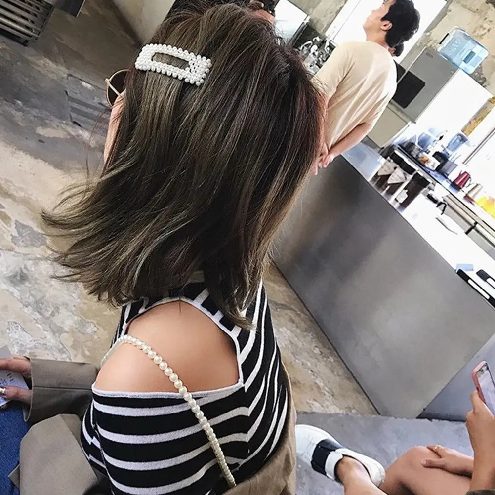 

Набор из 4 заколок для волос с жемчугом: модные, простые в использовании, с надежным креплением, для свадьбы, вечеринки, повседневной носки, стильные аксессуары для волос