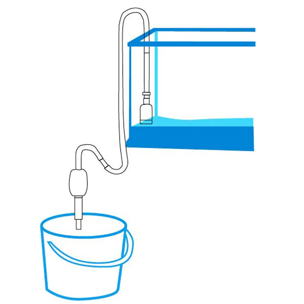 1.5m Aquarium Siphon Fish Tank Cleaner Pump Gravel Water Filter Changer Tool Easy Install No Electricity Needed for Bottom