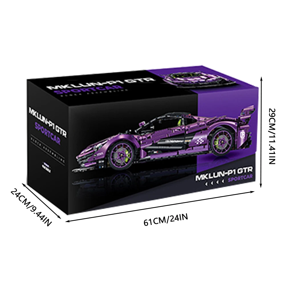 yangkili Supercar-Modellbaustein im Maßstab 1:8, MKLUN P1, technische Auto-Montage, High-Tech-Steine, Dekorationsset, 3568-teiliges Kinderspielzeug als Geschenk 3