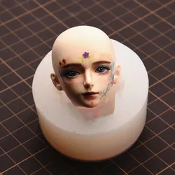 Ultra Light Clay Plaster Doll Face Shape Silicone Mold DIY Polymer Clay Animation Cartoon Character Face Contours Making Tools
