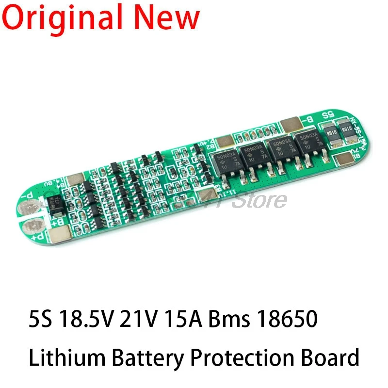 5S 18.5V 18650 Lithium Battery Protection Board Anti-overcharged over-discharge 21V Solar Lighting Li-ion Lipo 5 Pack 15A 25A