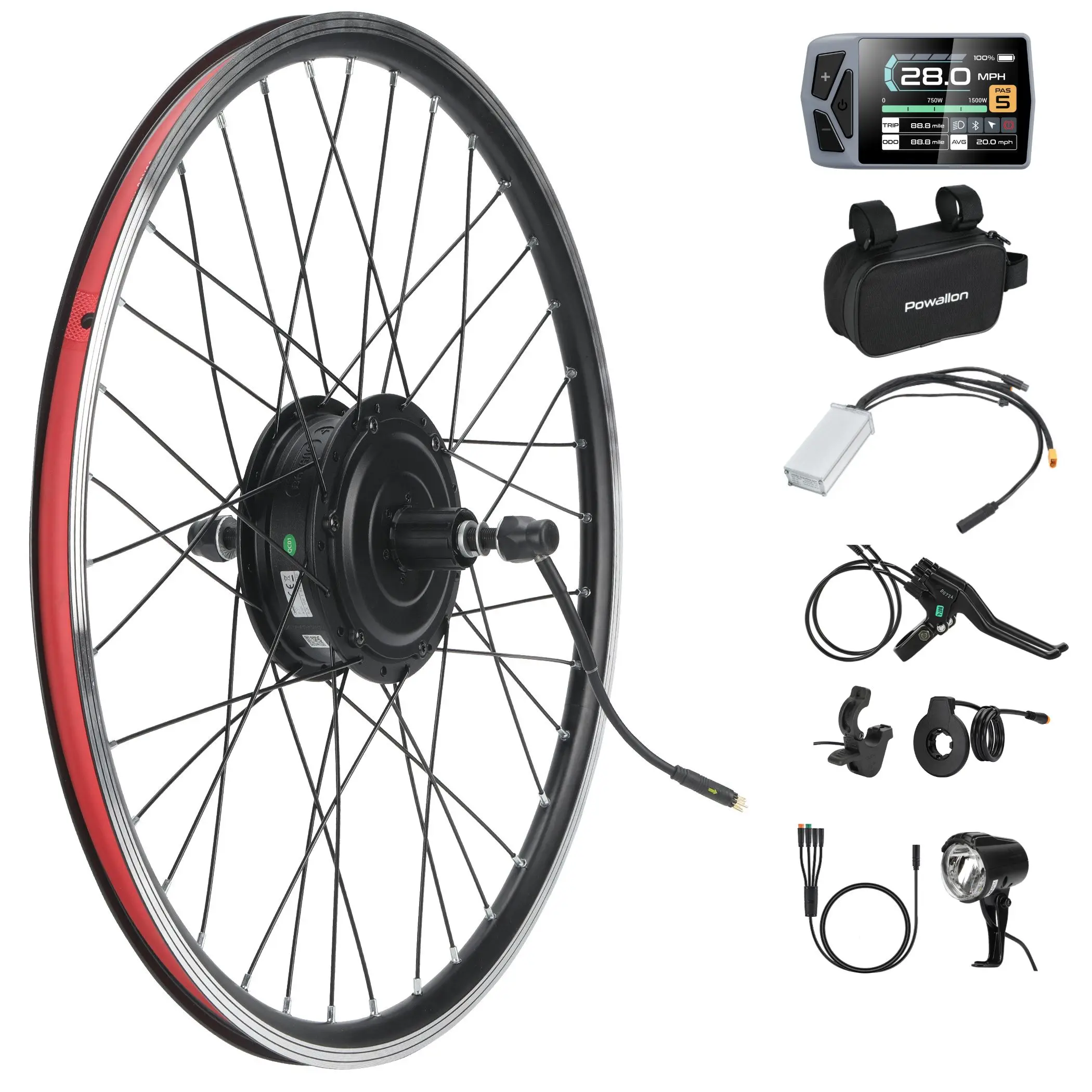 

BAFANG Ebike Conversion Kit,G020 48V 500W Rear Hub Motor for 20"/24"/26"/27.5"/700C Bike,Brushless Geared Electric Bike Kit