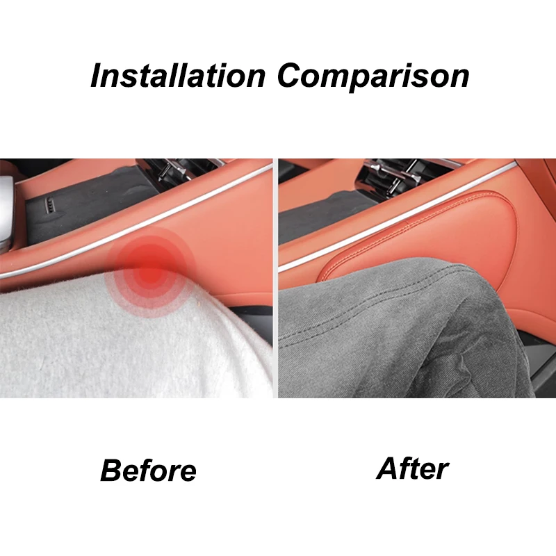 New For BYD TANG L EV/DM Sealion 8 2025 2026 Car Leather Knee Pad Auto Pillow Long Distance Driving Leg Pad Support Accessories