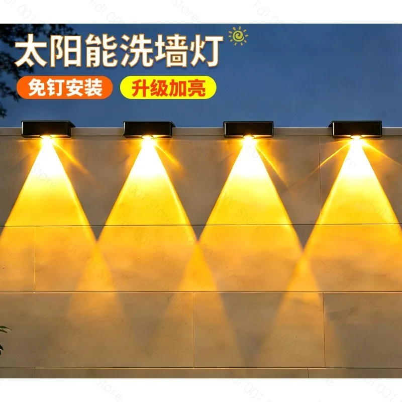solar outdoor light, home courtyard garden, balcony atmosphere, villa wall washer, spotlight, outdoor yard wall light