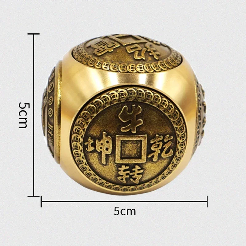 Round / Square Ball Six Sided Rotation Spherical Rotation Decompression Handle Finger Timing Handicraft Lucky Money Ornament