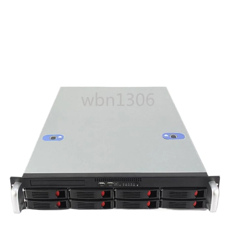 

2U8 disk position hot-swappable server chassis, dual CPU large board position NVR industrial control chassis storage