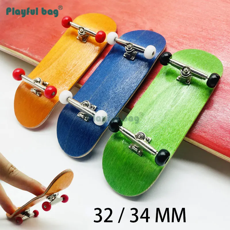 32 34MM fingerboard Maple deck Double rocker Mini finger skateboard Leisure Finger board accessory Decompression toys AMB238