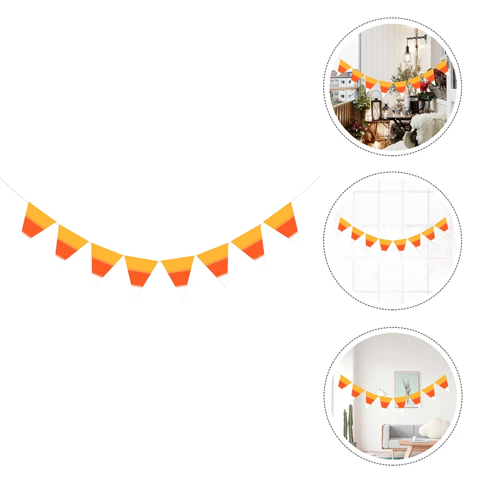 

Yellow White Triangle Banner Decor Foldable Cloth Party Supplies Home Store Bedroom Fall Decor Hanging Flag