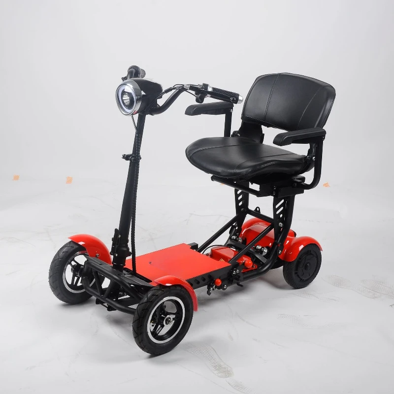 

Folding electric elderly scooter long battery life household small adult four-wheel strong