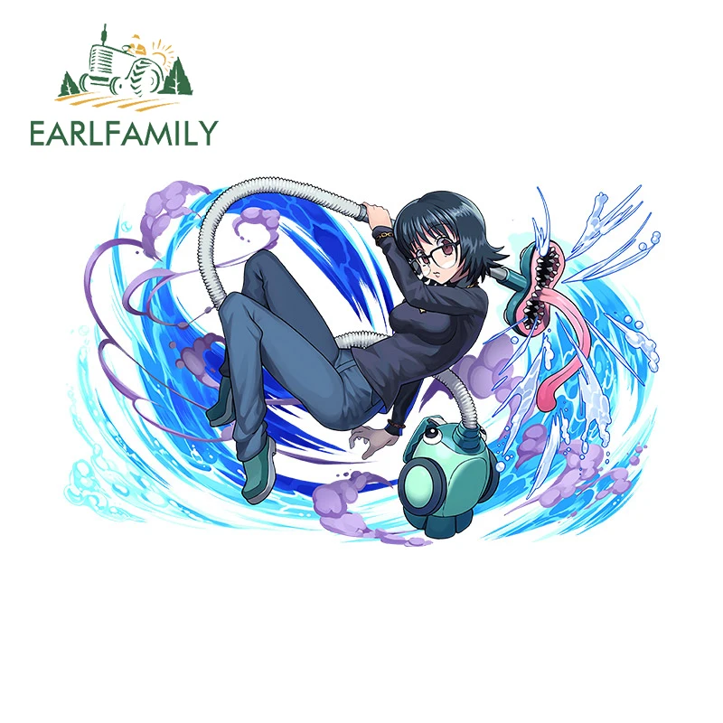 EARLFAMILY 13cm X 8.1cm Hunter Anime Shizuku Skill Effect Car Stickers Vinyl Waterproof Decals Windshield Windows Decor