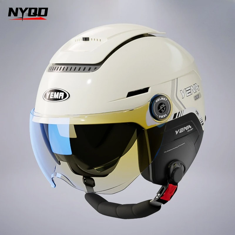 

YEMA Electric Vehicle Motorcycle Men's and Women's Half Helmets Warm in Winter Universal in All Seasons 범블비헬맷