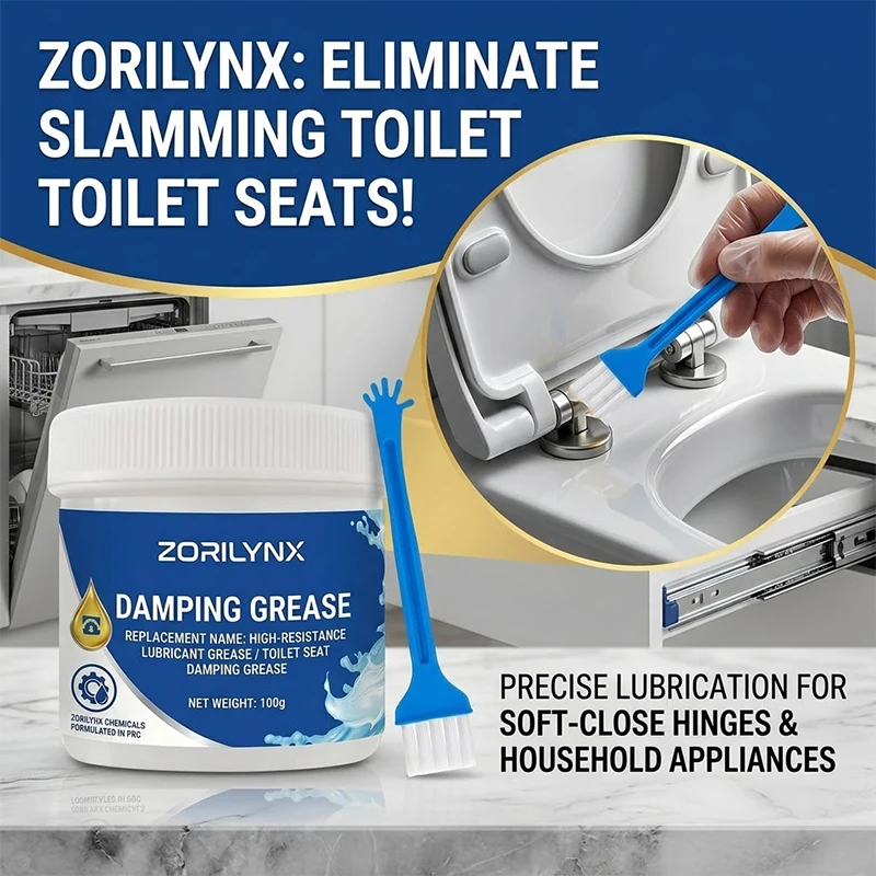 High Torque Damping Grease for Toilet Lids and Dampers Smooth Slow Closing Buffer Lubricant Anti-Noise 100ml-ZORILYNX