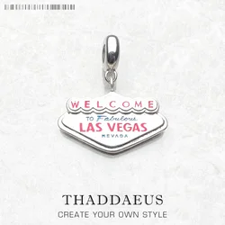 LAS VEGAS NEVADA 925 Sterling Silver Charm DIY Handmade Fashion Jewelry Findings Traveling Accessories For Women Men