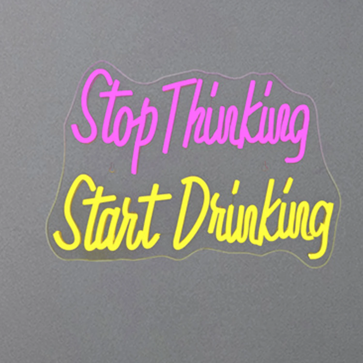 

Stop Thinking Stant Drinking Neon Signs Custom Light Dimmable LED Signs Bar Pub Decor 5/12V USB Gaming Lighting Bar Decor Light