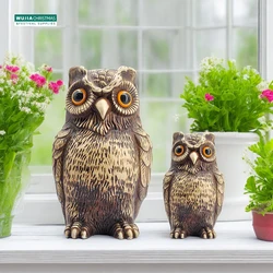 Garden Decor Realistic Owl Statue Scarecrow Fake Bird Scarer Lawn Garden Courtyard House Decorative Figurine Home Decoration Toy