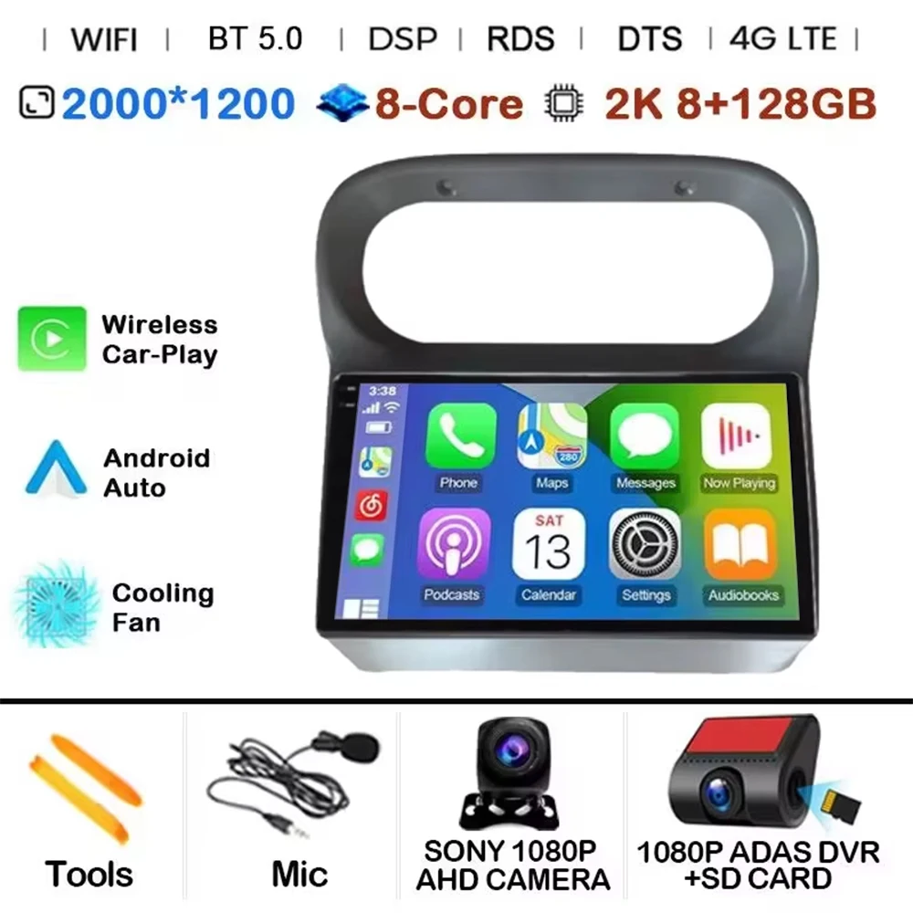 Android 15 Carplay Stereo voor Renault Twingo 2005 - 2013 Carplay Auto Scherm Autoradio Intelligent Systeem GPS Navigatie GPS RDS