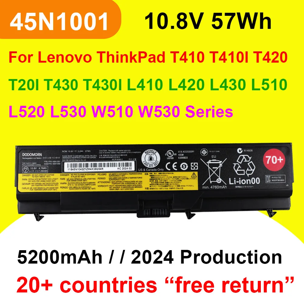 

Аккумулятор 45N1001 42N1000 для ноутбука Lenovo ThinkPad T430 T430i T530 T530I L430 L530 W530 W530I