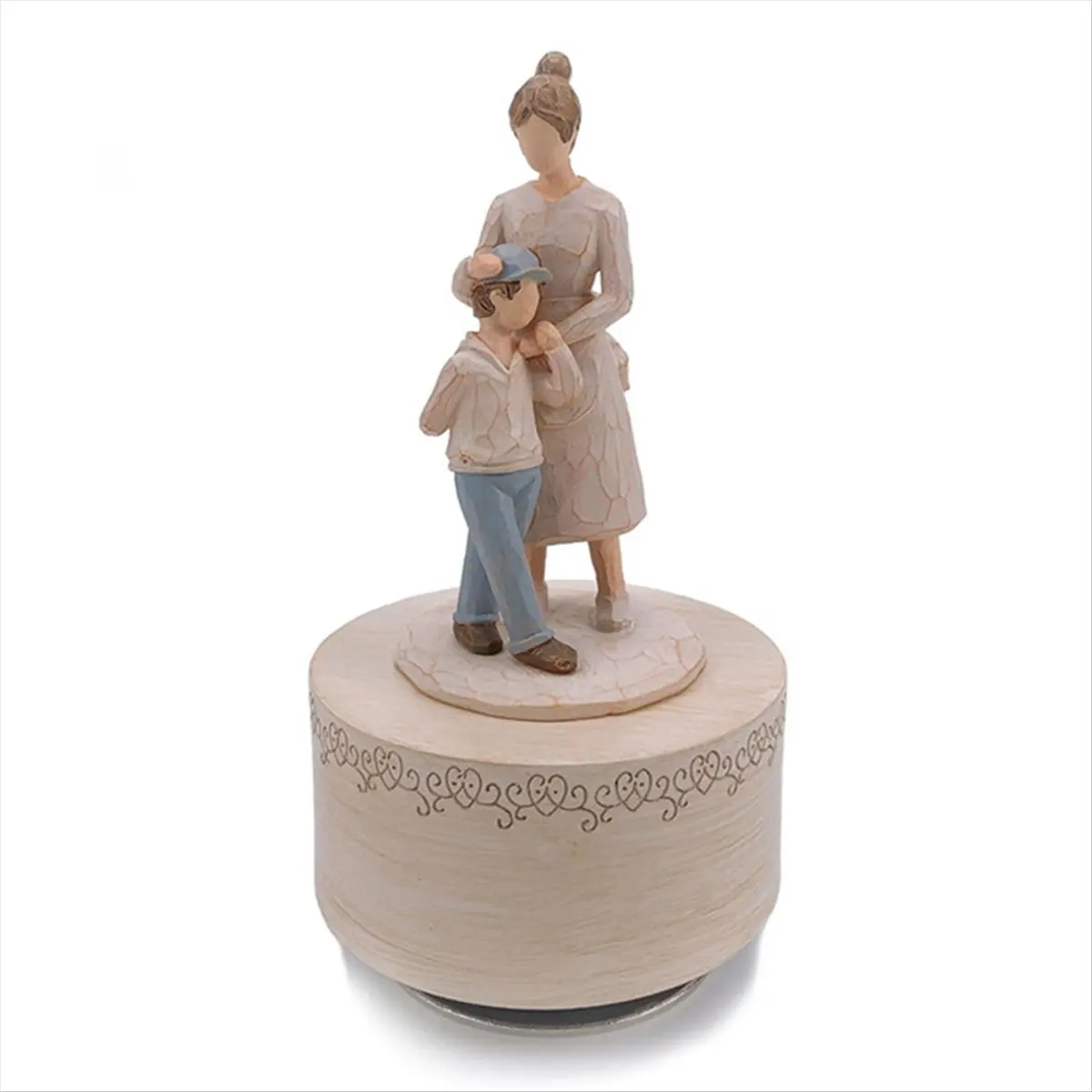 ABFW Music Box Gift for Mother Interesting Carved Musical Statue Thanksgiving Birthday Gift for Mom Rotating Music Box B