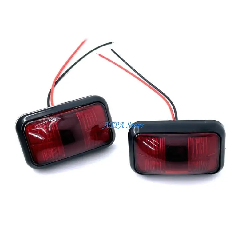 

U13C 5Pcs 12V 24V LED Side Marker Lights Warning Tail Light Auto Car External Lights