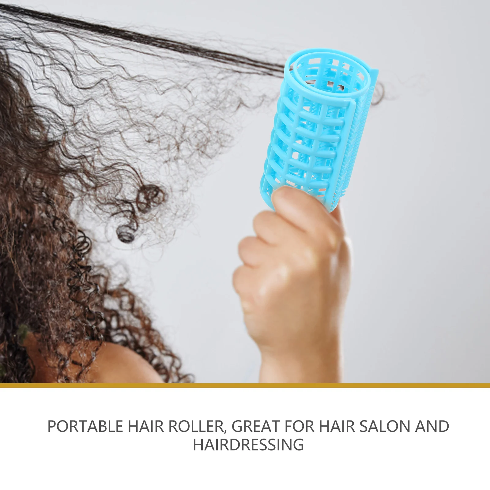 

12pcs Curlers ABS Material Lightweight Sturdy Portable Salon Tools For Curly Styling Never Injure Hair Suitable Long Short Hair