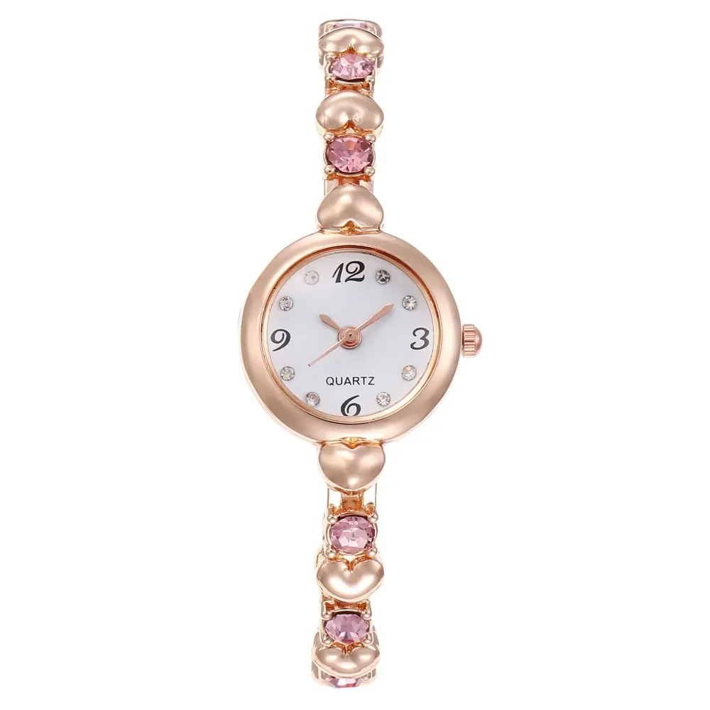 Bracelet orologio diamant pour femme, mini cadran, montre-bracelet élégante pour femme, montres à quartz, or, argent, bande métallique, dames
