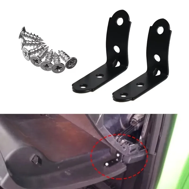 2PCS Black Glove Box Repair Kit for Audi A4 S4 B6 B7 2001‑2008, Glove Box Hinge Replacement Auto Interior Accessories