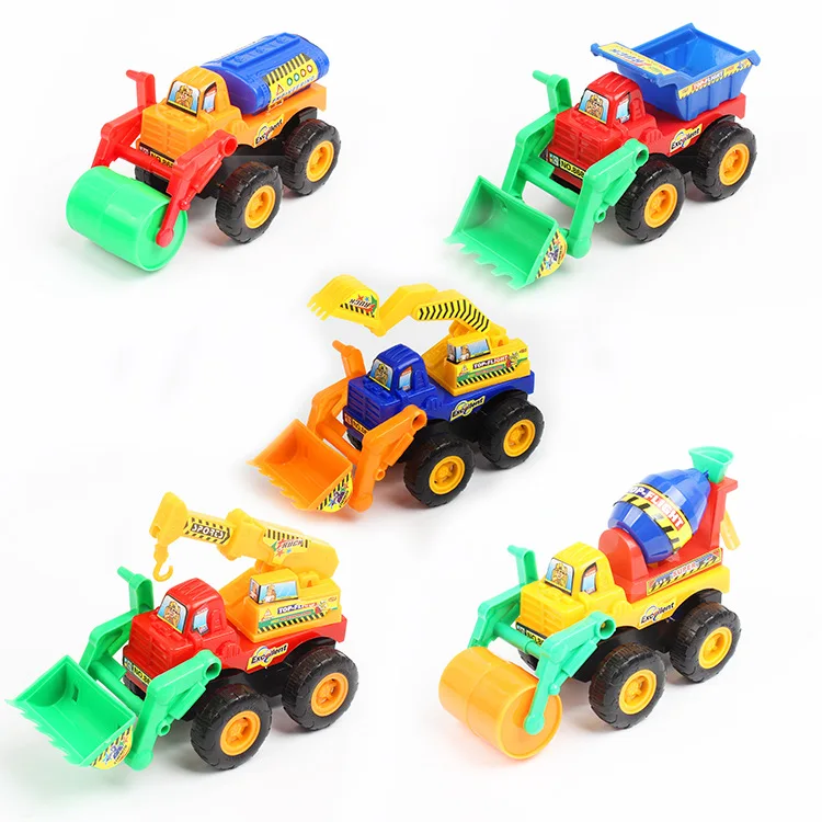 Kid's New Hot Selling Inertia Toy Car Model Inertia Simulation Engineering Car Fire Truck Bulldozer Excavator Toy Boy Toy Gift