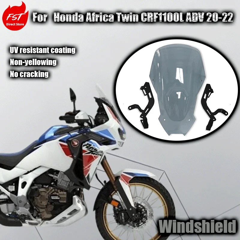 For Honda Africa Twin CRF1100L/ADV 20-22 Windshield & Mirror Raising Kit Motorcycle Modification for Improved Visibility And Aes
