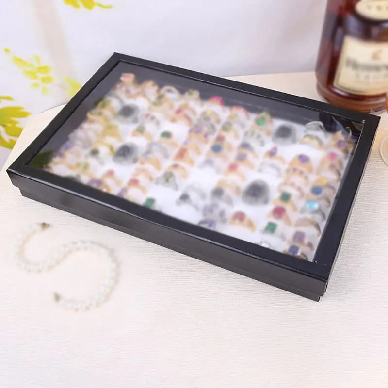 

Органайзер для ювелирных изделий большой емкости, прозрачная шкатулка для демонстрации домашних столешниц, сережек и колец, 1 шт.