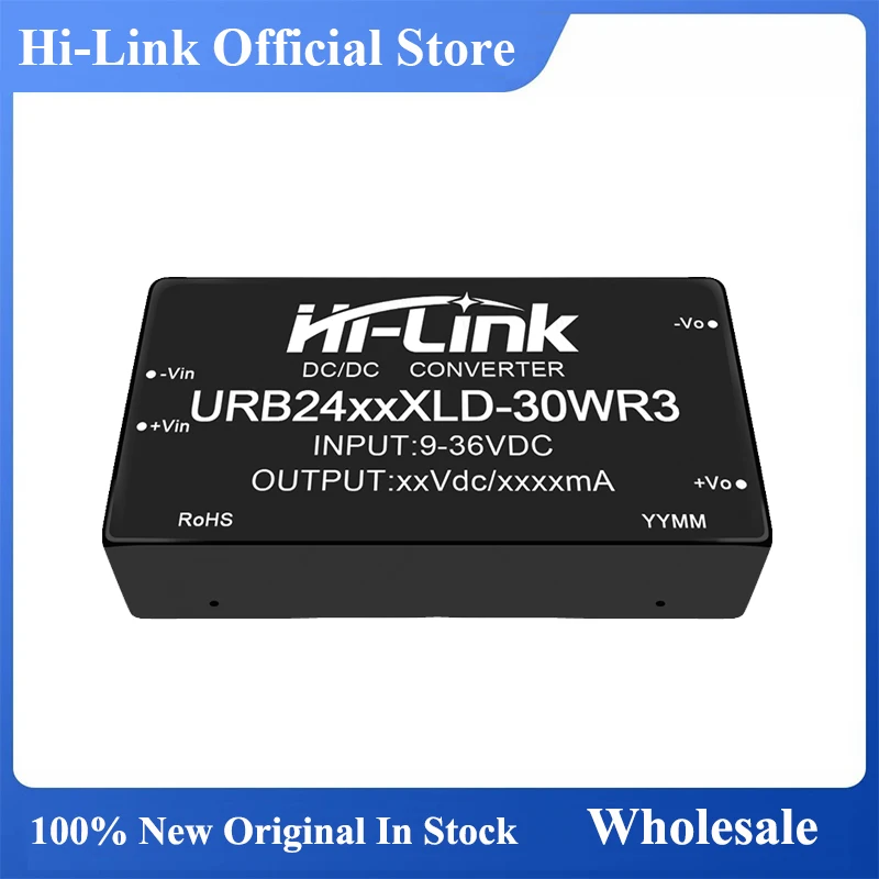 Hi-Link 30W 9-36V DC DC Converter 3.3V 5V 9V 12V 15V 24V Power Supply Module URB2405XLD-30WR3 URB2412XLD-30WR3 DIP Smart Home