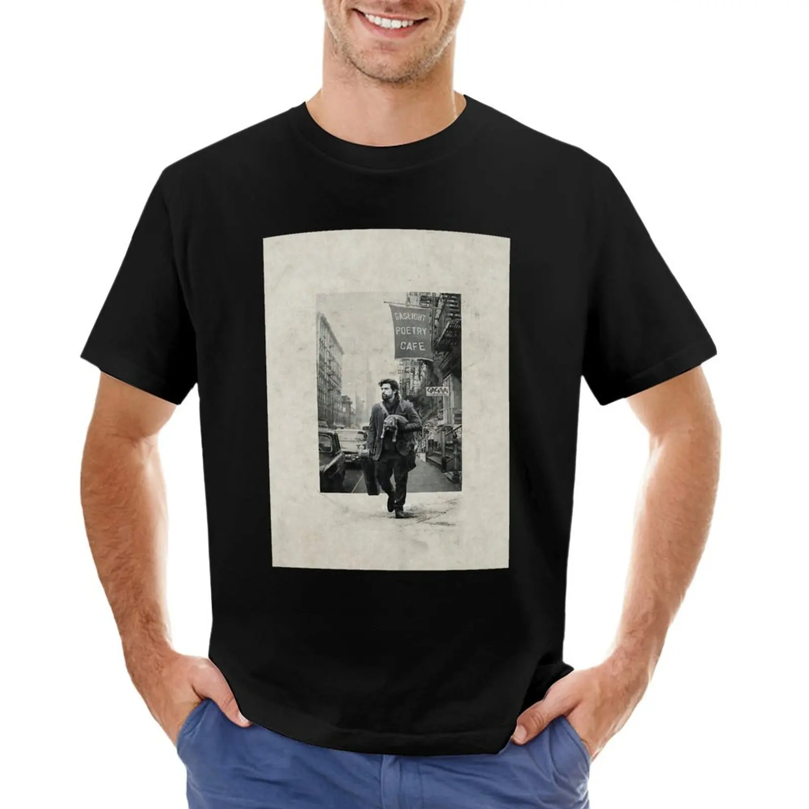 Vintage Retro Llewyn Movie Protagonist Davis Gift For Birthday T-Shirt shirts graphic quick-drying luxury clothes men