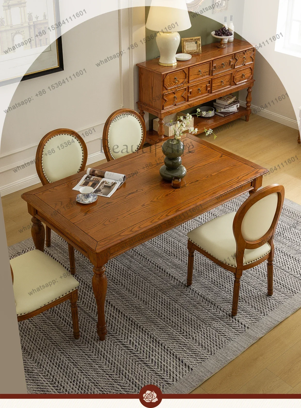 YJ Oilproof Luxury Kitchen Dining Table Unique Wooden Living Room Tables Restaurant Modern Nordic Tavolo Da Pranzo Furniture Hom