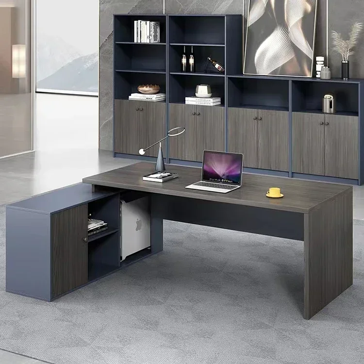 Wholesales Home L Shaped Desk Cheapest Computer Desk Modern Boss Modern Office Ceo Executive Desk