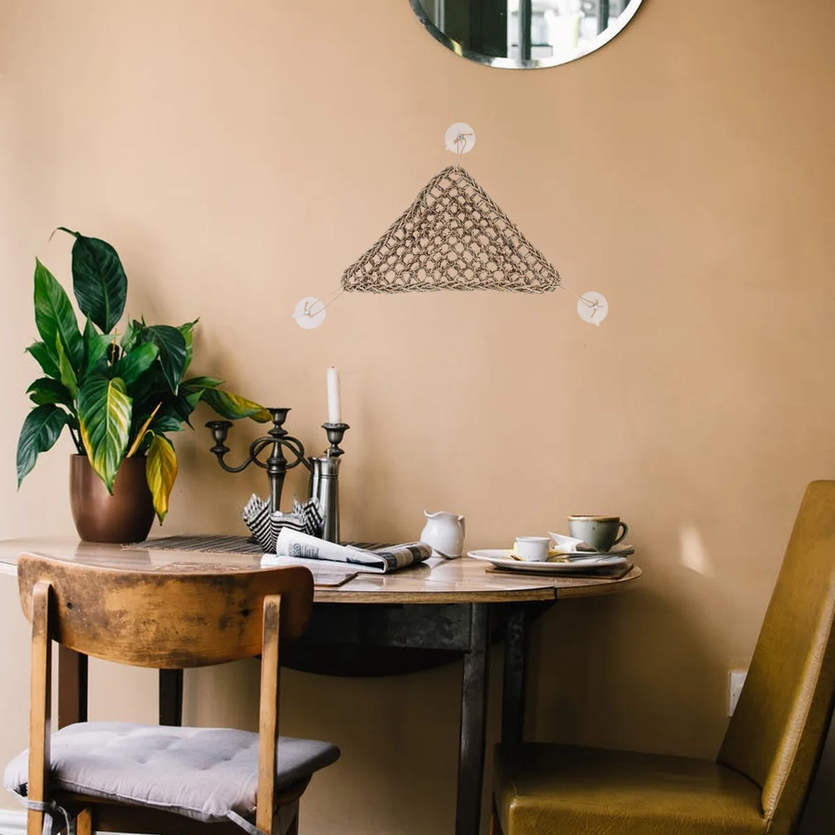 

Reptile Climbing Net Durable Mesh With Suction Cup Metal Ring For Lizards Dragons Iguanas Gecko Pet Habitat Space Saver Reptile