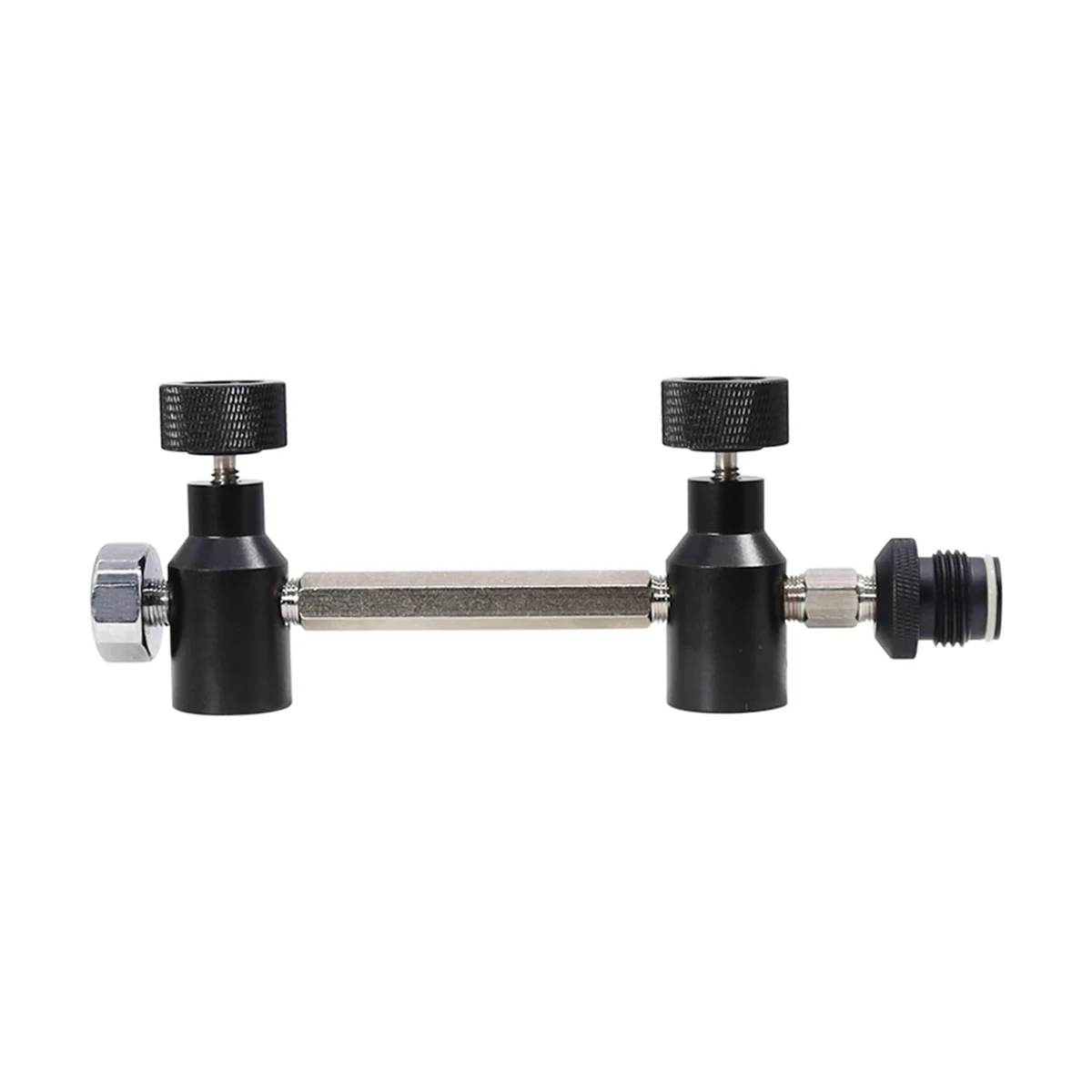 A002 Inflator Head Can Connect 2 Gas Cylinders Outdoor Sports Long-Lasting Gas Cylinder Connector G1/2 Inflator Head B