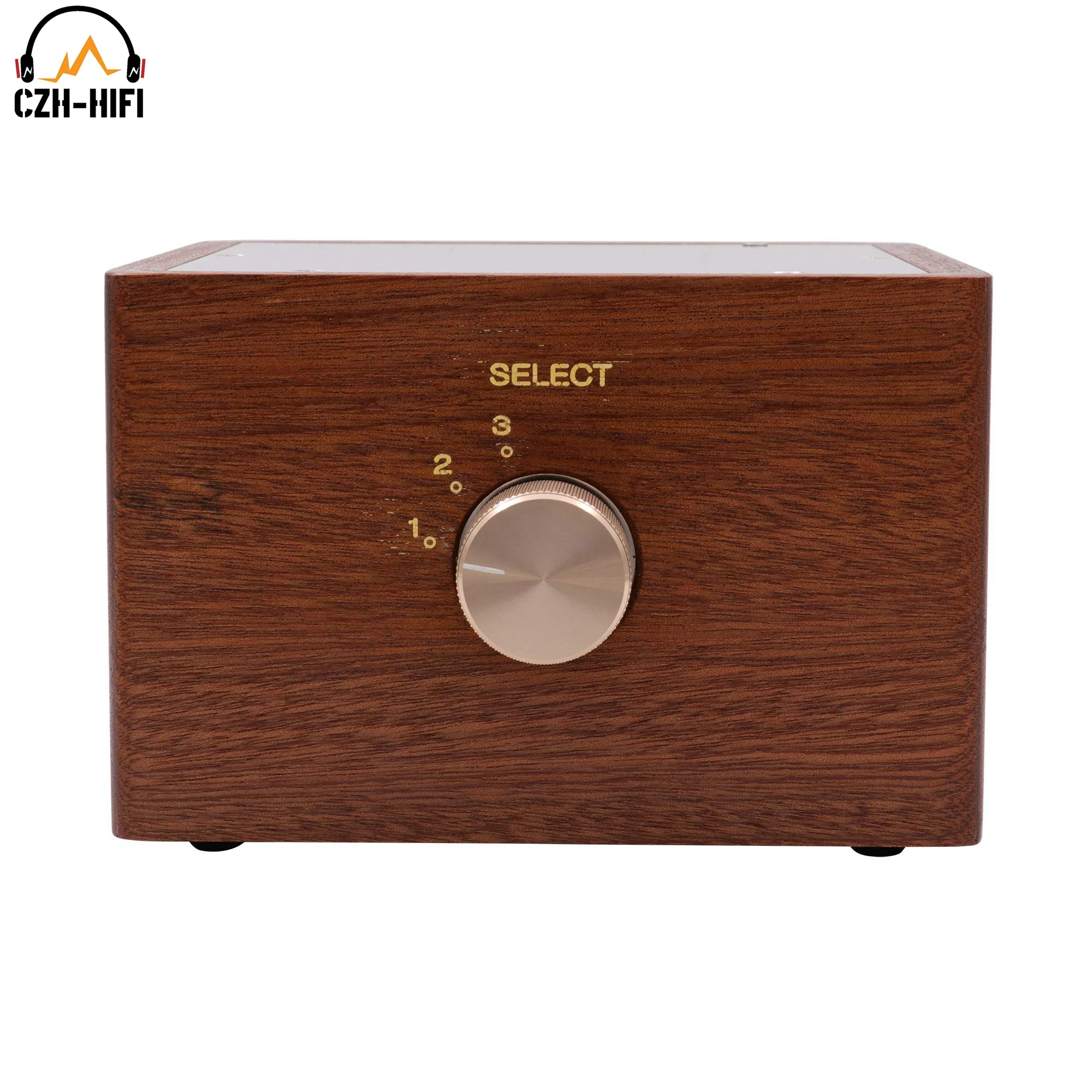 

3 Ways 4 Ways Audio Signal Sources Selector Changer EIZZ Signal Selector Solid Wood Chassis 24K Gold Plated RCA Jacks WBT Solder