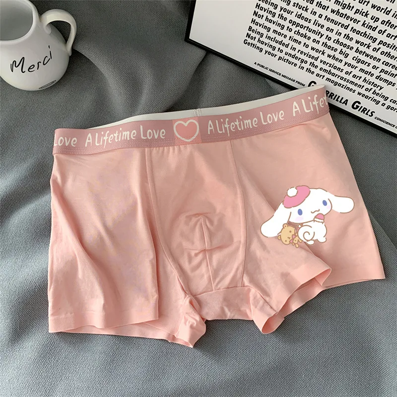 MINISO Kawaii Cartoon Anime Cute Sanrio My Melody Hello Kitty Kuromi Cinnamoroll Boxer Briefs Loose Breathable Underwear