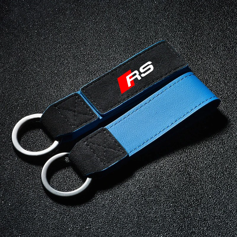 Alloy Car Keyrings Holder Accessories For Audi RS TT Logo RS2 RS3 RS4 RS5 RS6 RS7 RS8 Auto Styling Key Chain Key Rings Pendant