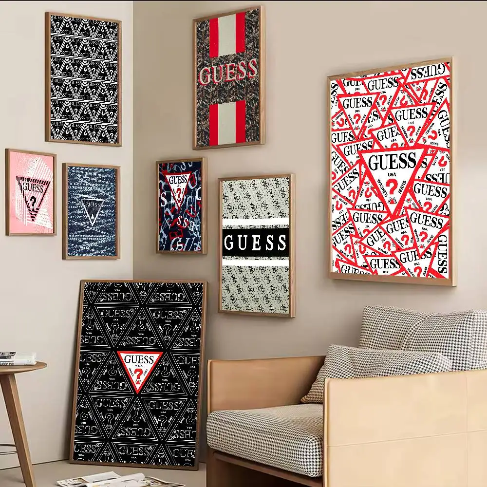 Fashion G-Guess-s DIY Sticky Poster Fancy Wall Sticker for Living Room Bar Decoration Wall Decor
