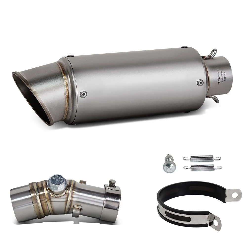 For Kawasaki ER6N ER6F ER-6N/6F 2006-2023 Motorcycle Exhaust Tail Tube Kit Middle Pipe With Slip On Line Project Escape Muffler view 4