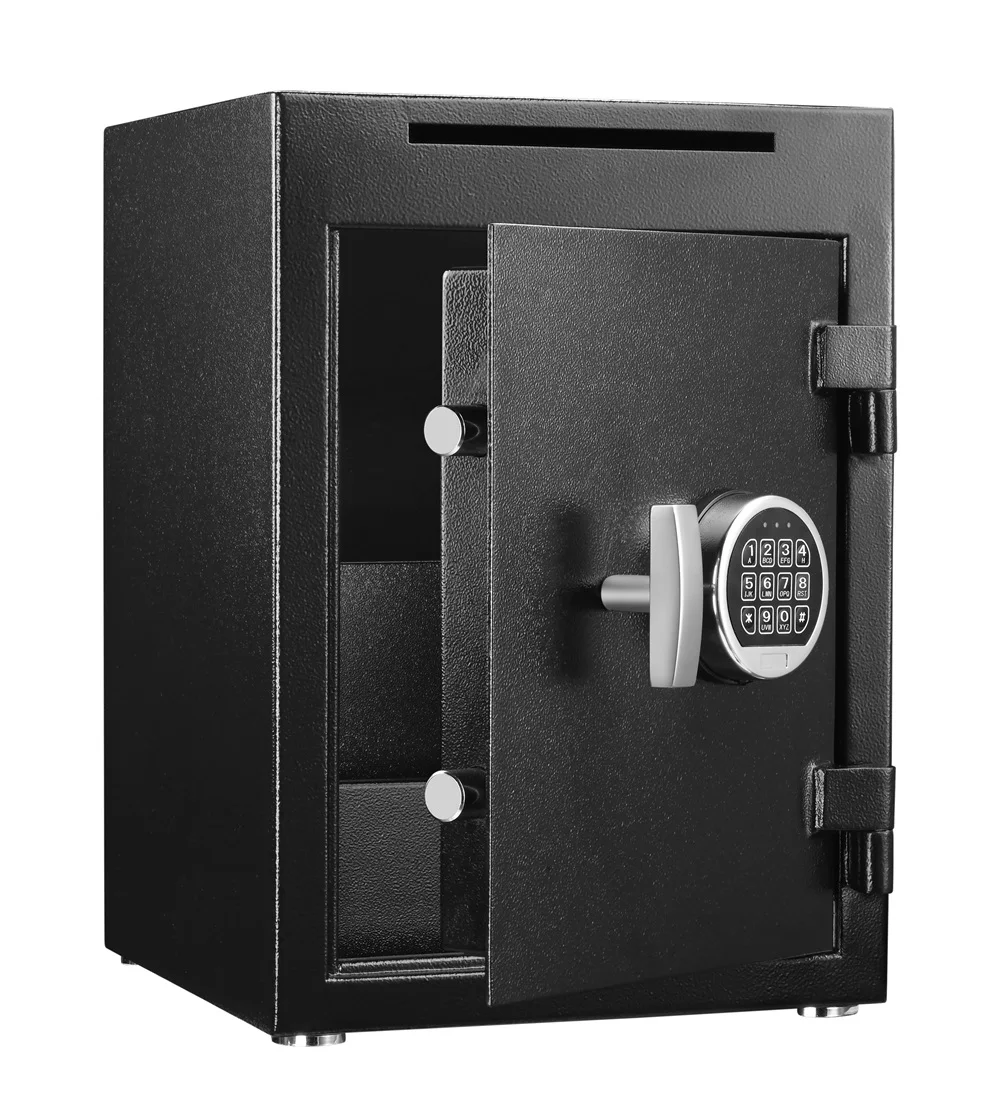 Home Office Metal Commercial Security Electronic Digital Cash Drop Depository Safe Deposit Locker