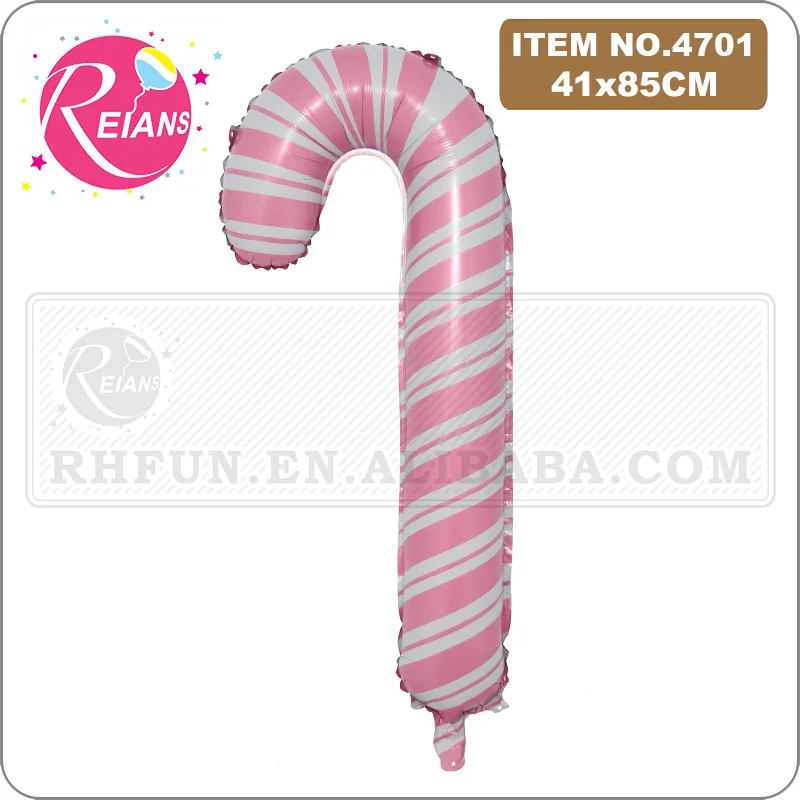 Xmas Decoration Supplies Santa Claus Walking Stick Balloons Outdoor Candy Canes Decor Christmas party Decoration suppliers - 2