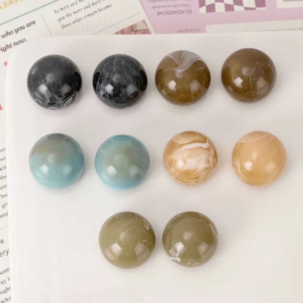 Dome Textured Round Button Resin Cabochon 10pcs Resins Flatback for DIY Decoration Accessories Wholesale Ornament Bulk Supplier