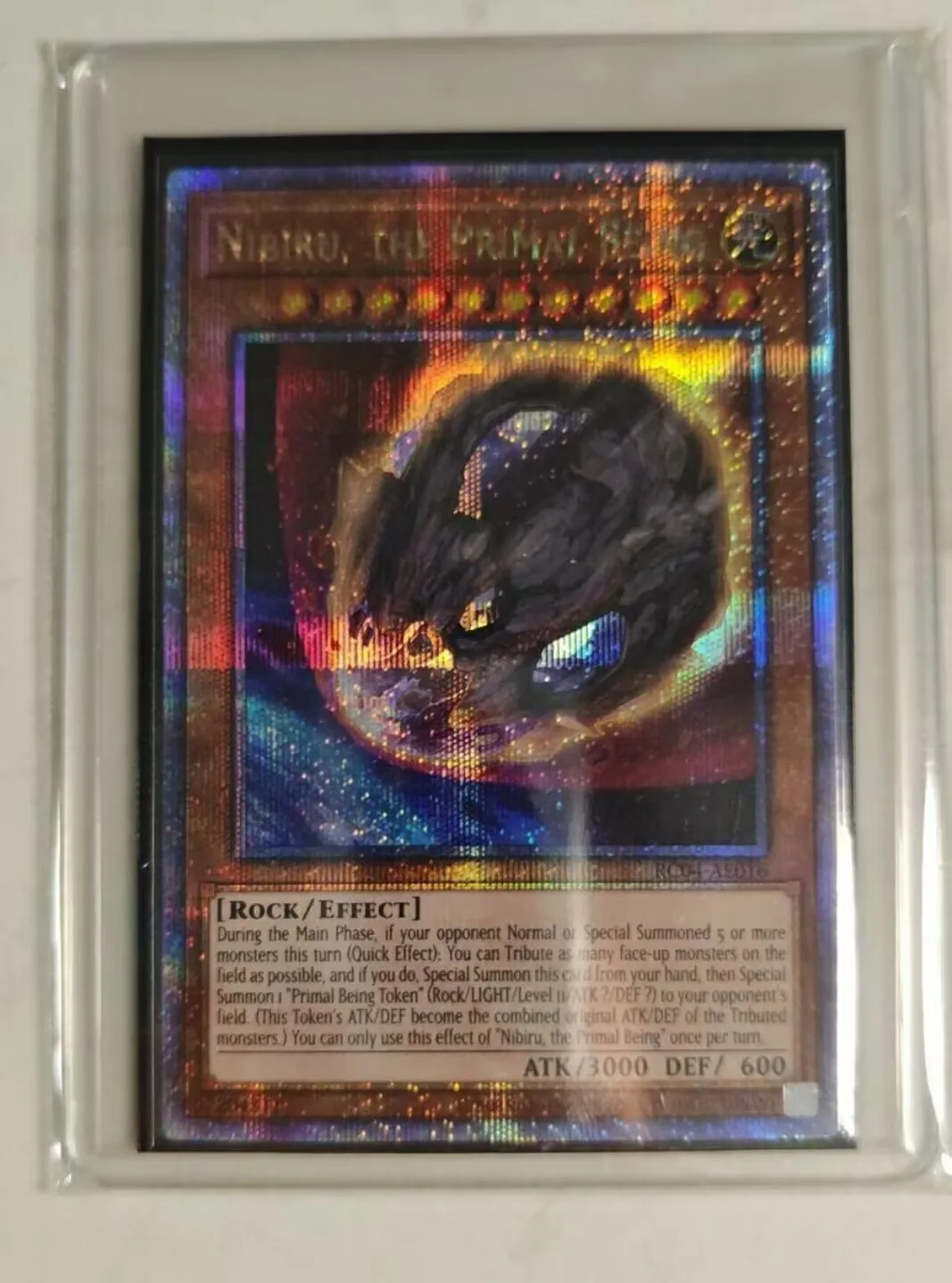 

Yugioh KONAMI RC04-AE016 Nibiru, the Primal Being 25th Quarter Century Secret Rare Asian English Collection Mint Card