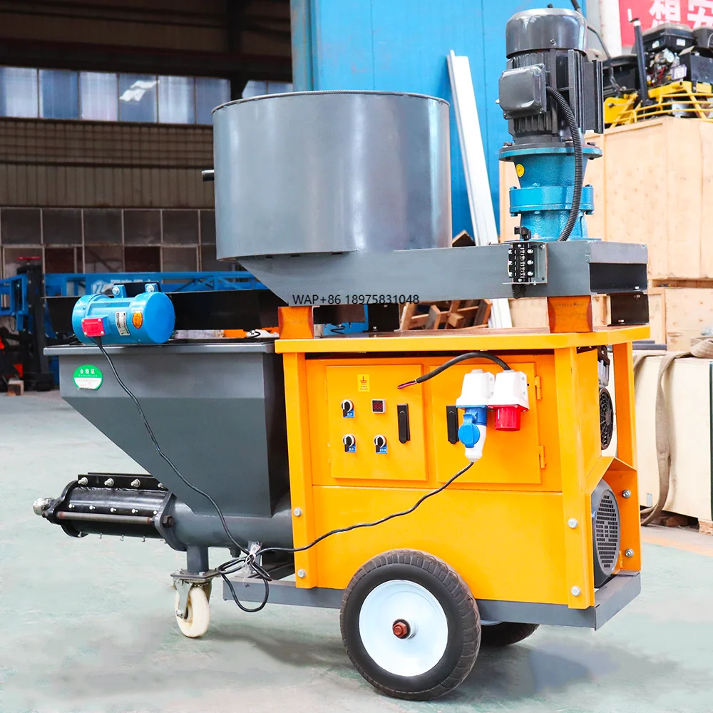 

Factory Wholesale Mortar Spraying Machine 380V Electric Concrete Putty Sprayer With Mixer Plastering Machine