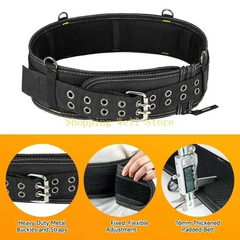 KX4B Adjustable Tool Belt With Padded Waist Support Heavy Type Work Belts for Construction Workers Electricians