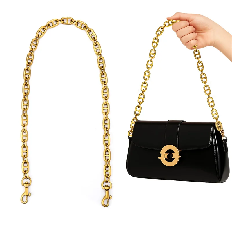 سلسلة محفظة ذهبية من هولين 66 سم ذات نوعية جيدة معدنية ليس من السهل أن تتلاشى حقيبة سلسلة الأشرطة للنساء حقيبة الفتيات