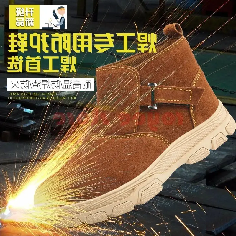 Work safty Shoes for Men/ Women Breathable Sports Safety Shoes Work Boots Anti-Smashing brown boots woman work & safety shoes