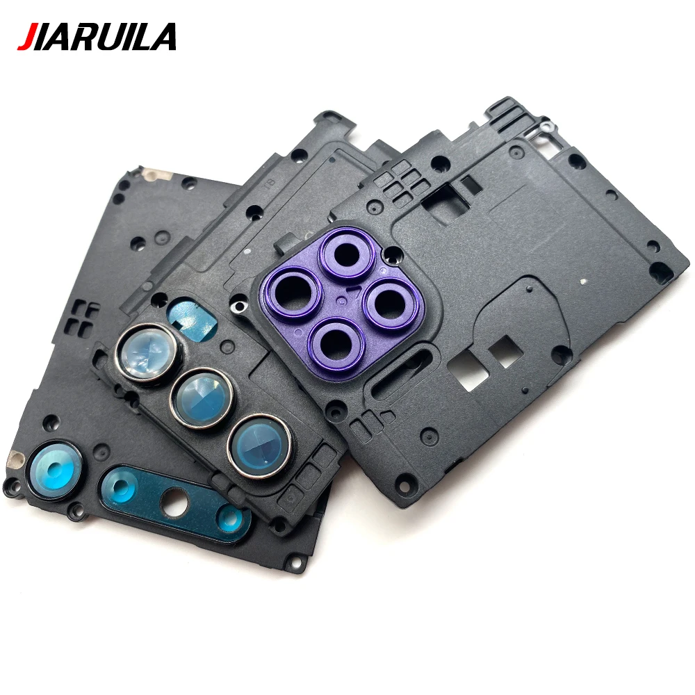 Cubierta de placa base con marco de lente de cámara trasera de repuesto para Motorola Moto G7 Play G8 Plus G9 Power G60 G6 Play One Fusion Plus